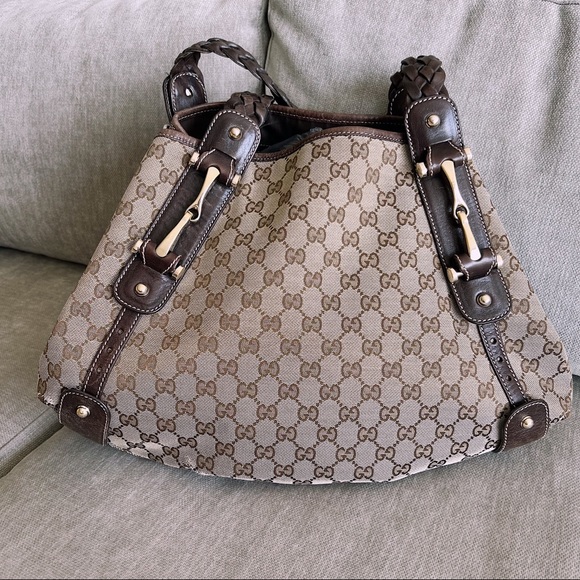 💕 AUTHENTIC 💕 Gucci Vintage Large Horsebit Hobo - Picture 1 of 11